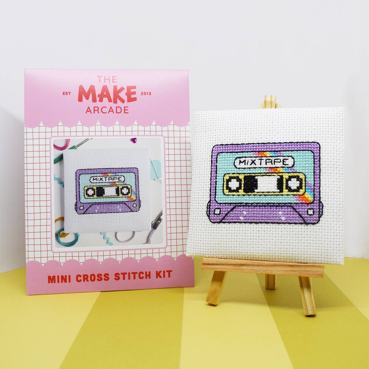 Mixtape Mini Cross Stitch Kit by The Make Arcade