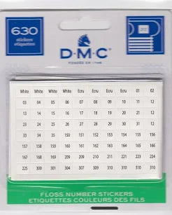 DMC Floss Number Stickers