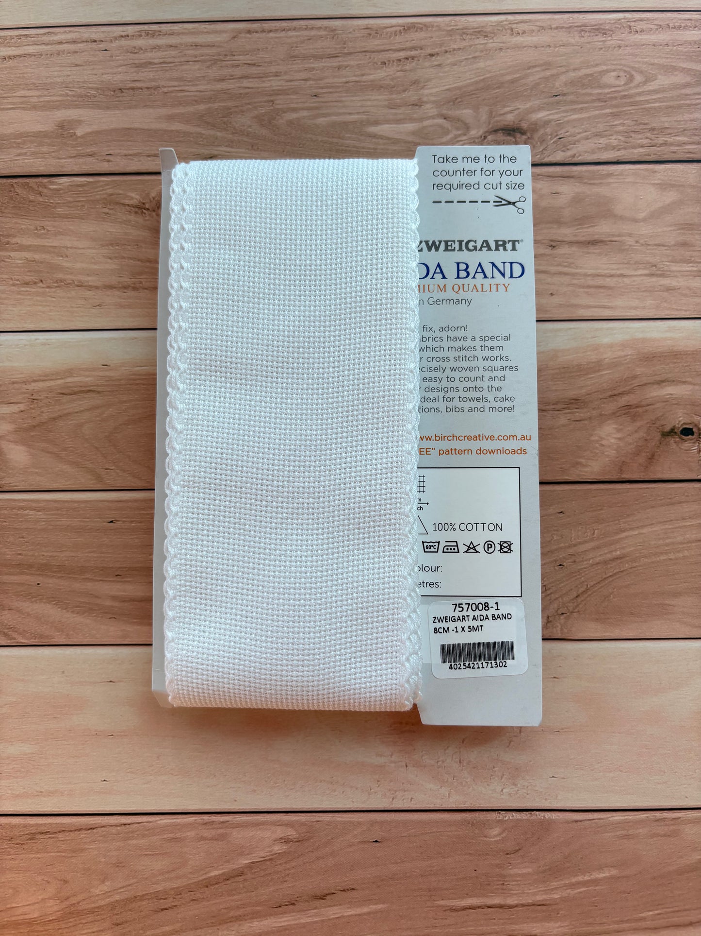 Zweigart Aida Band – 8 cm Wide (Sold by the 50 cm)