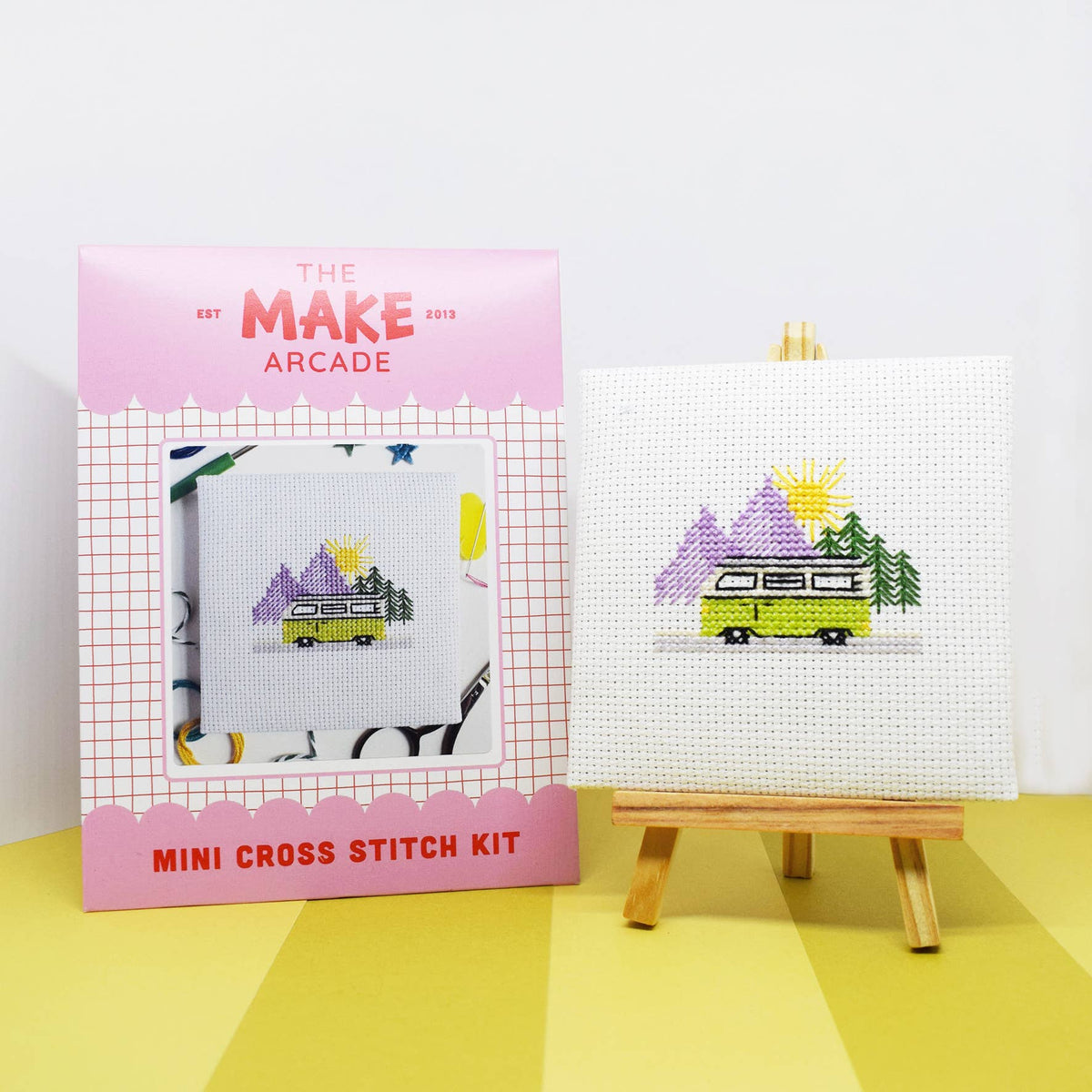 Campervan Mini Cross Stitch Kit by The Make Arcade