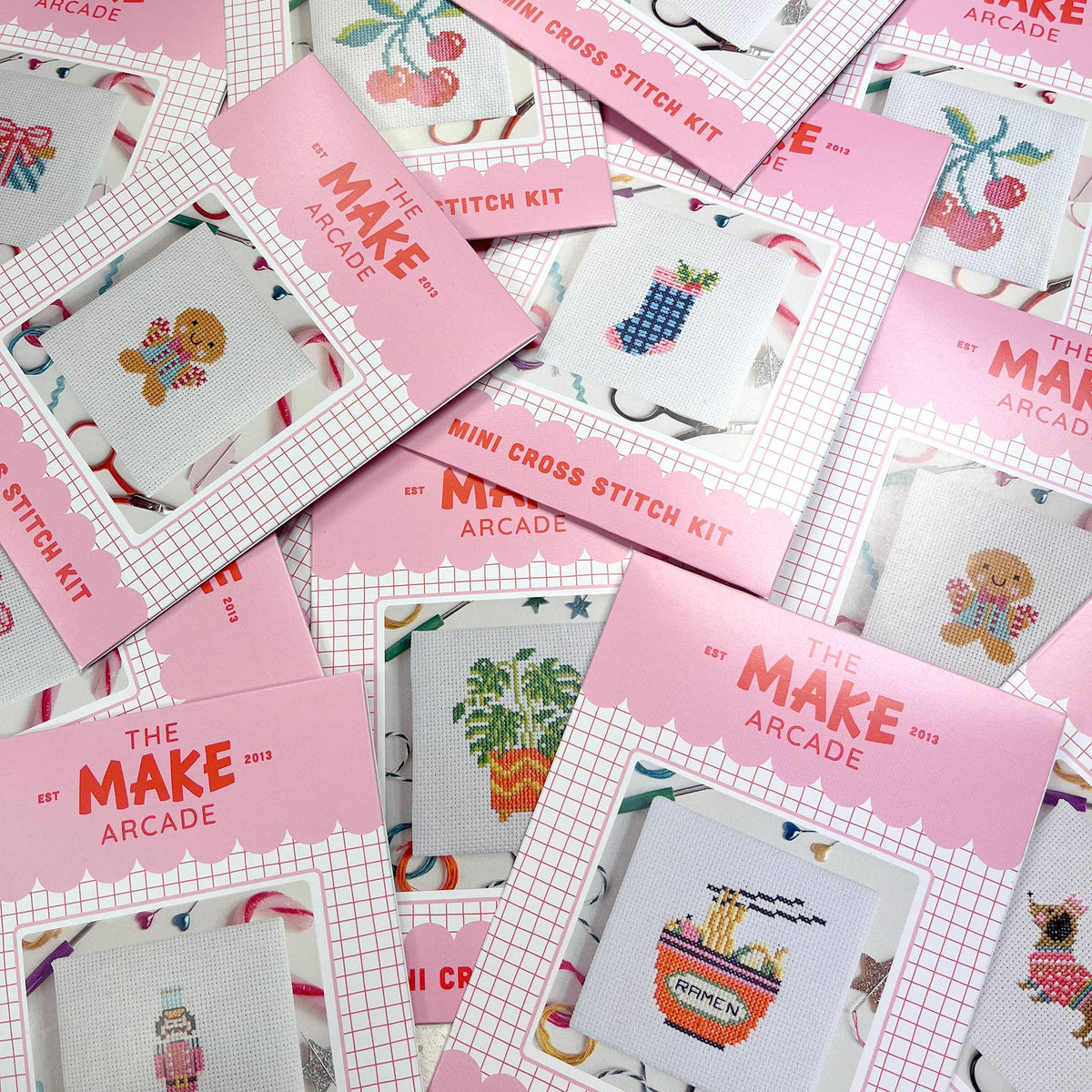 Moth Mini Cross Stitch Kit by The Make Arcade