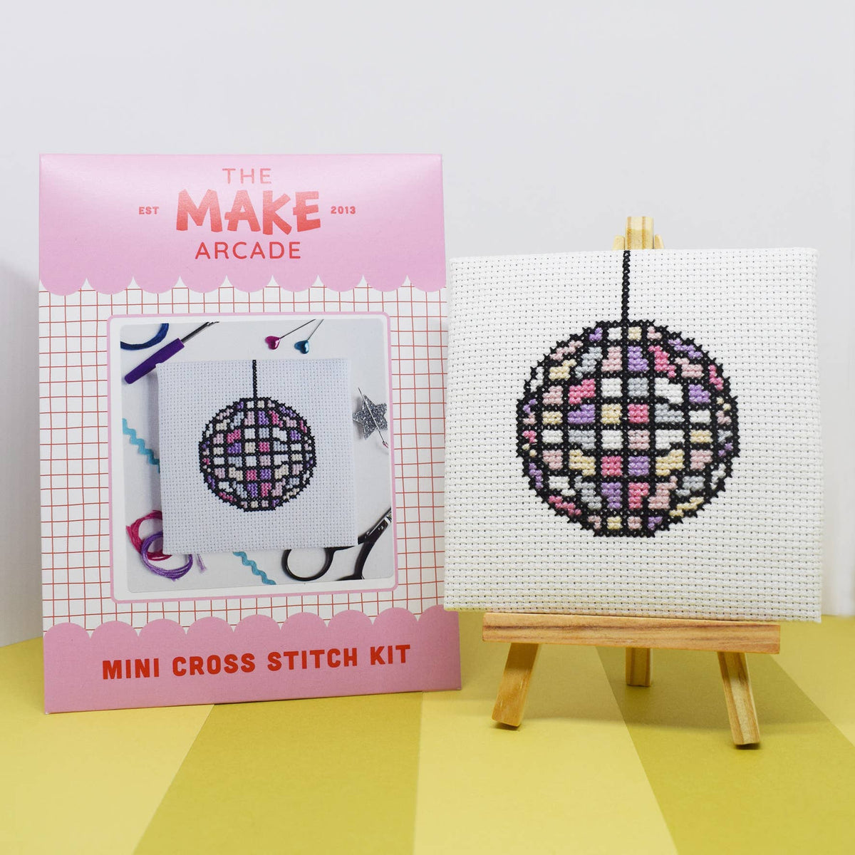Disco Ball Mini Cross Stitch Kit by The Make Arcade