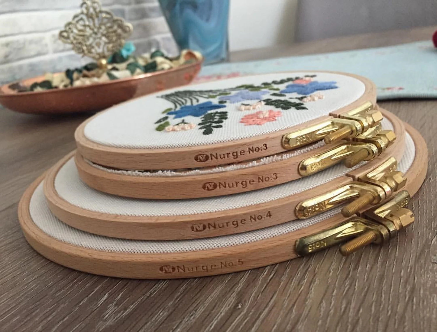 Cross stitch hoops and snap frames