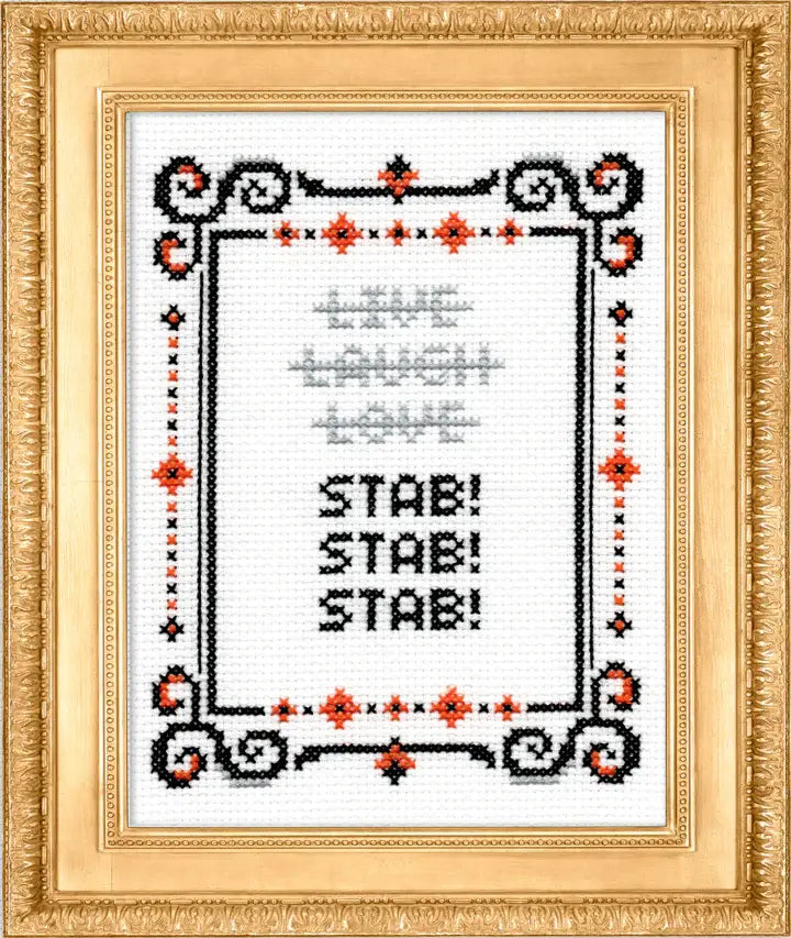 Stab! Stab! Stab! Cross Stitch Kit by Subversive Cross Stitch