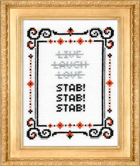 Stab! Stab! Stab! Cross Stitch Kit by Subversive Cross Stitch