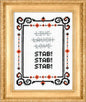 Stab! Stab! Stab! Cross Stitch Kit by Subversive Cross Stitch
