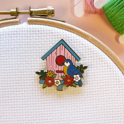 Birdhouse Magnetic Needle Minder by Caterpillar Cross Stitch