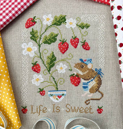 Life Is Sweet Cross Stitch Kit by Love Poppet