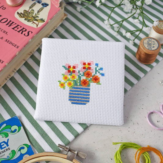 Wildflowers Mini Cross Stitch Kit by The Make Arcade