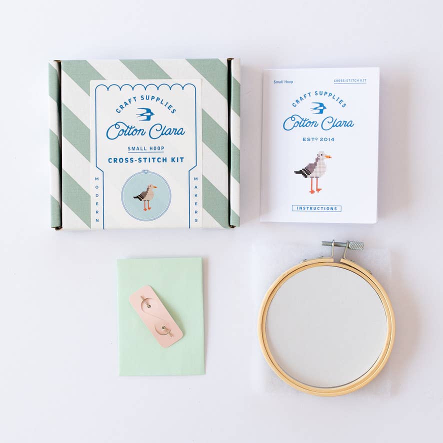 Duck Beginner Cross Stitch Kit by Cotton Clara