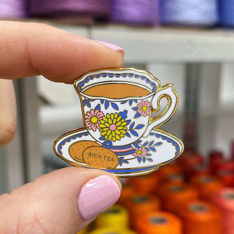 Teacup Magnetic Needle Minder by Caterpillar Cross Stitch