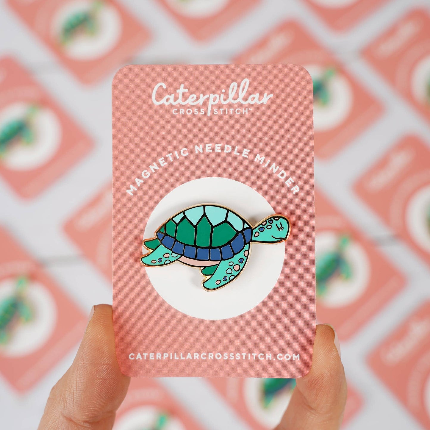 Turtle Magnetic Needle Minder by Caterpillar Cross Stitch