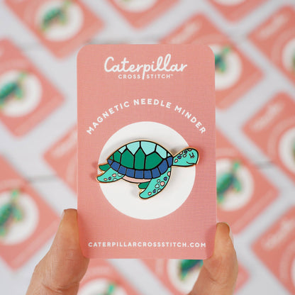 Turtle Magnetic Needle Minder by Caterpillar Cross Stitch
