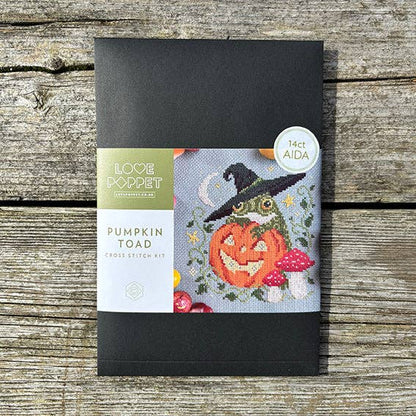 Pumpkin Toad Cross Stitch Kit by Love Poppet