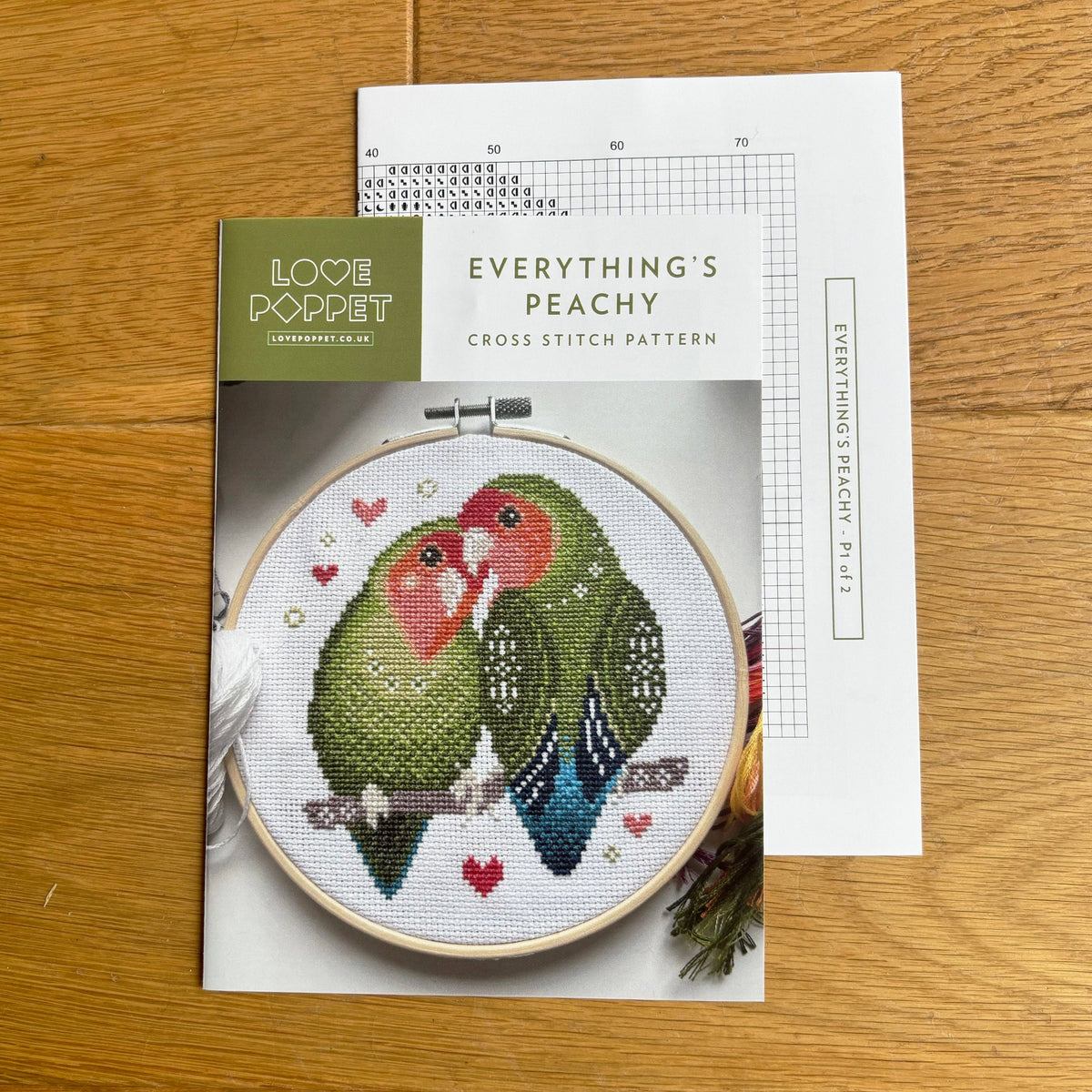 Everything's Peachy Cross Stitch Kit by Love Poppet