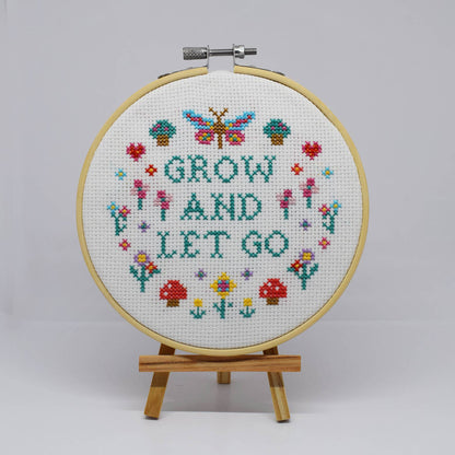 Grow and Let Go Cross Stitch by The Make Arcade