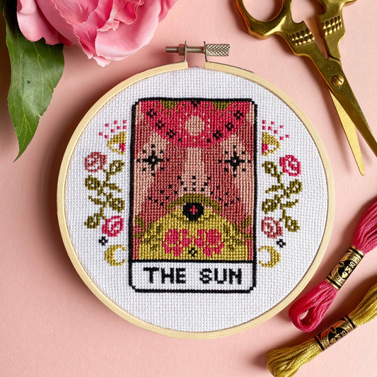 The Sun Tarot Card Cross Stitch Kit by Innocent Bones