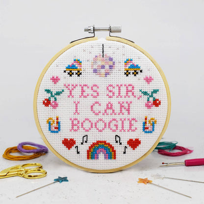 Yes Sir, I Can Boogie Cross Stitch Kit by The Make Arcade