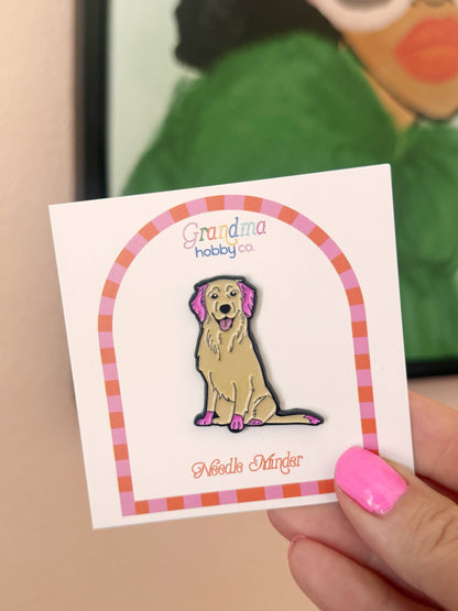 Golden Retriever Needle Minder by Grandma Hobby Co