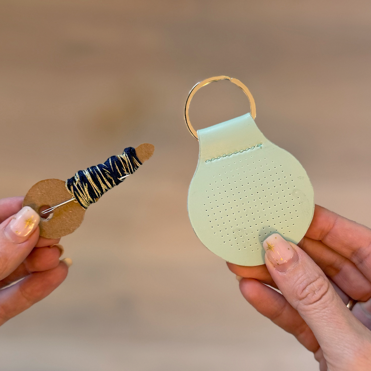 Stitch Your Own Keyring - Mint