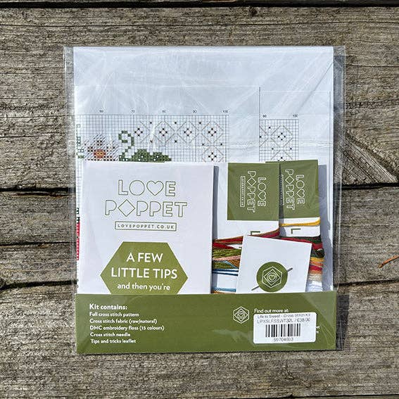 Life Is Sweet Cross Stitch Kit by Love Poppet