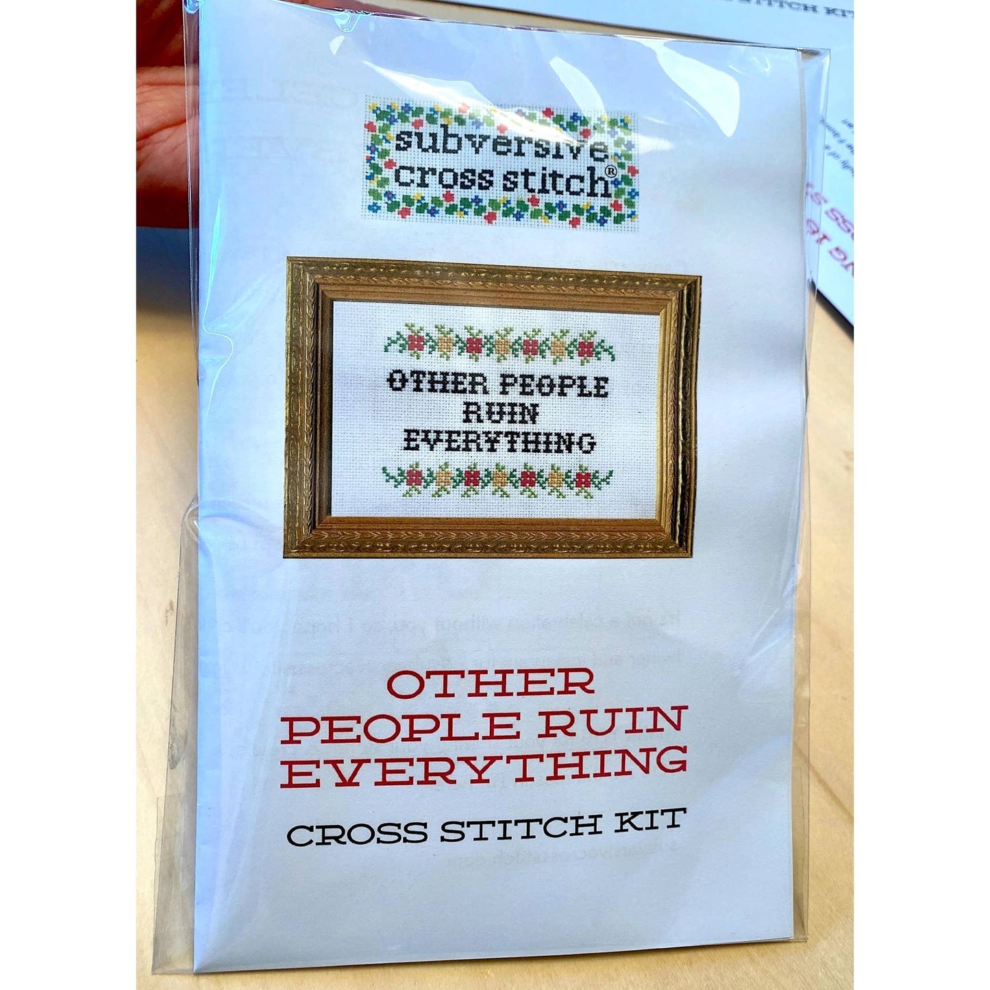 Here the Fu*k We Go Cross Stitch Kit by Subversive Cross Stitch