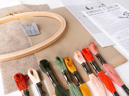 Rosy Chaos Cross Stitch Kit by Junbug and Darlin