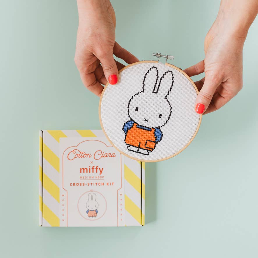 Miffy Dungaree Cross Stitch Kit by Cotton Clara