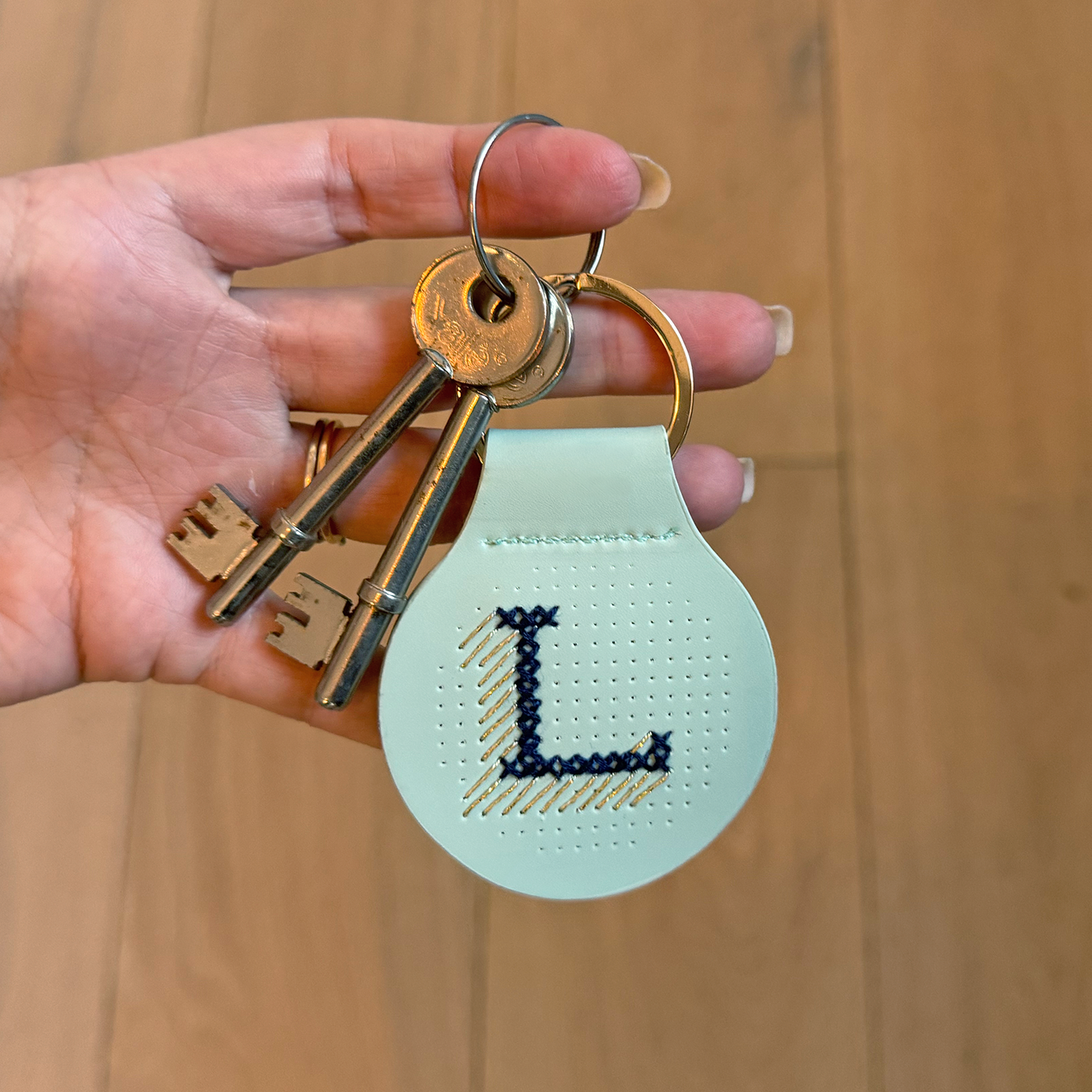 Stitch Your Own Keyring - Mint