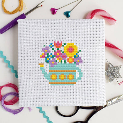Watering Can Mini Cross Stitch Kit by The Make Arcade