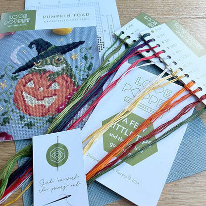 Pumpkin Toad Cross Stitch Kit by Love Poppet