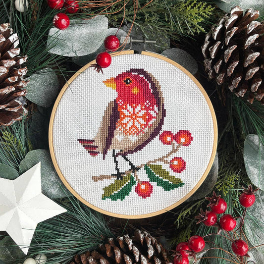 Rockin Robin Cross Stitch Kit by Love Poppet
