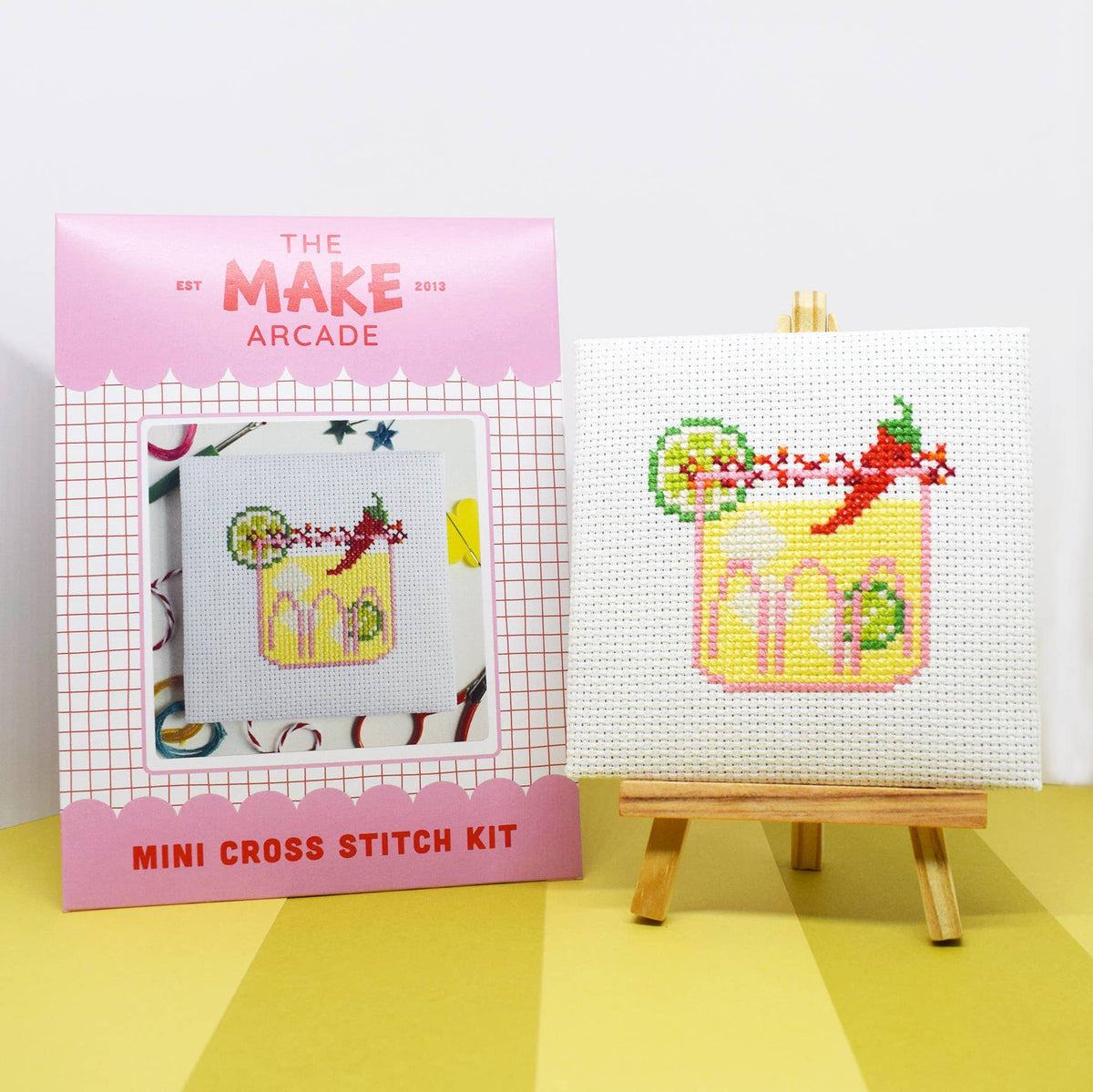 Spicy Margarita Mini Cross Stitch Kit by The Make Arcade