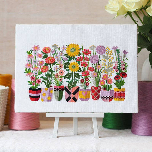 Bloom and Grow Cross Stitch Kit by Caterpillar Cross Stitch