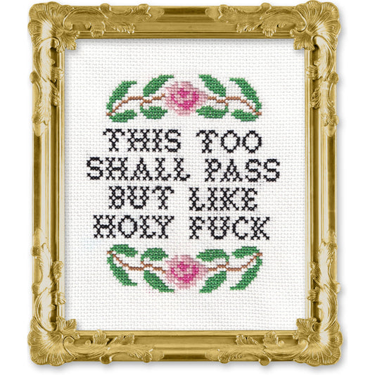 This Too Shall Pass Cross Stitch Kit by Subversive Cross Stitch