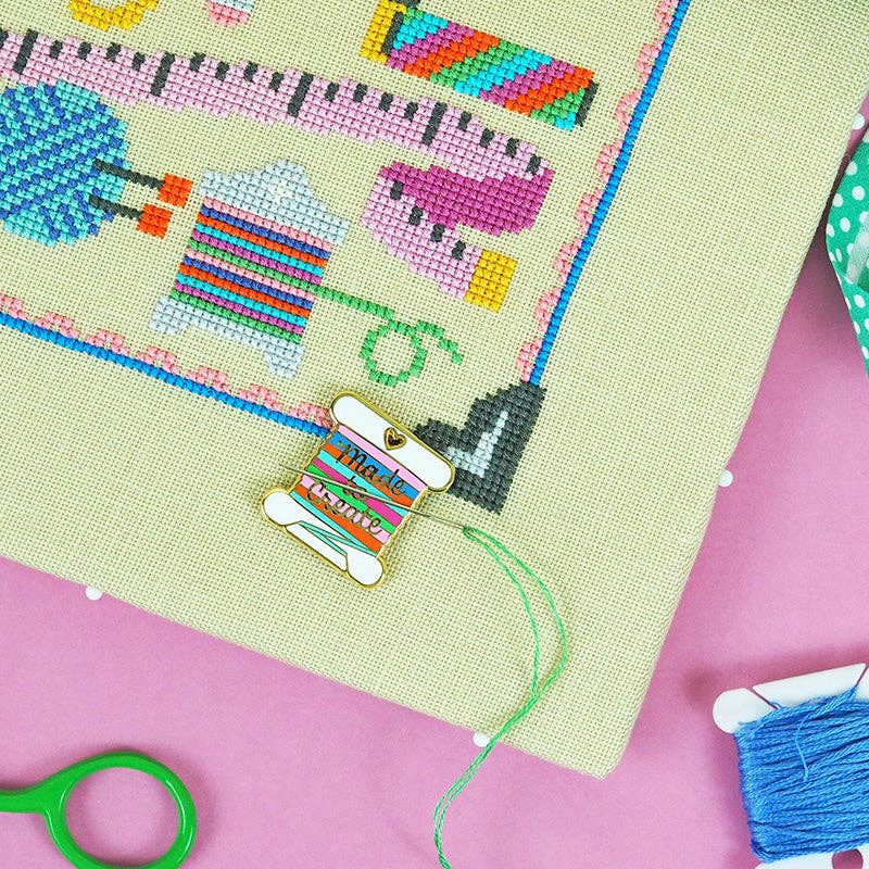 Bobbin Magnetic Needle Minder by Caterpillar Cross Stitch