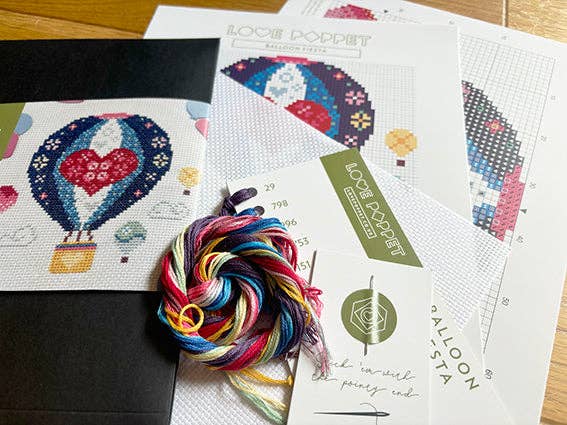 Balloon Fiesta Cross Stitch Kit by Love Poppet