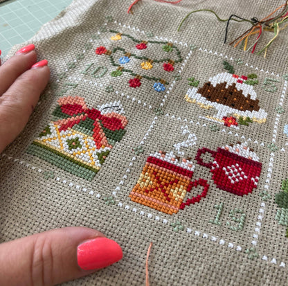 Feeling Festive Advent Cross Stitch Kit by Love Poppet