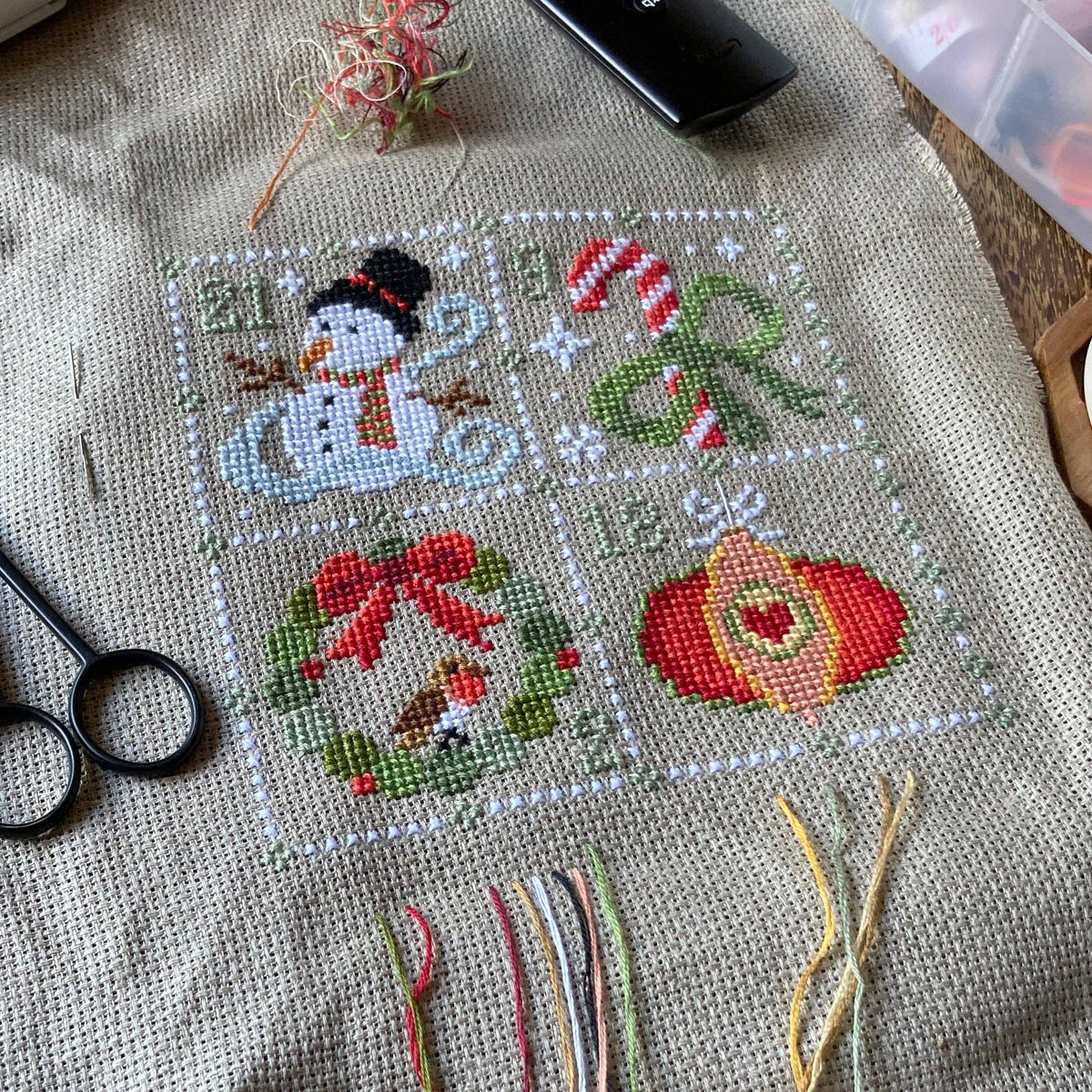 Feeling Festive Advent Cross Stitch Kit by Love Poppet