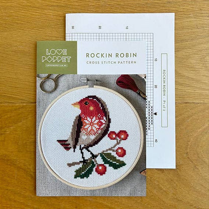 Rockin Robin Cross Stitch Kit by Love Poppet