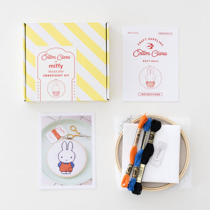 Miffy Dungaree Cross Stitch Kit by Cotton Clara