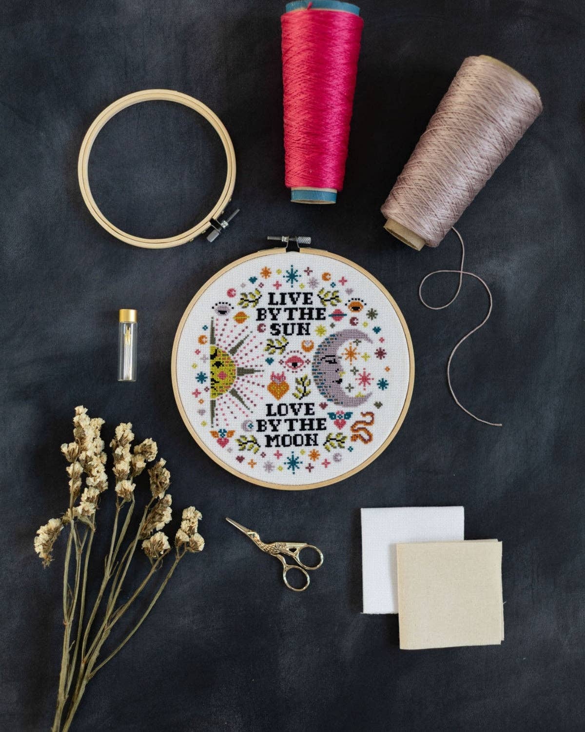 Love By The Moon Cross Stitch Kit by Innocent Bones