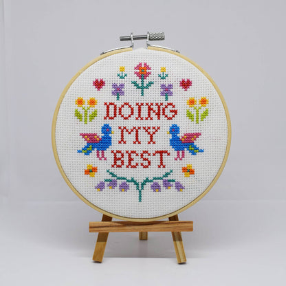 Doing my Best Cross Stitch Kit by The Make Arcade