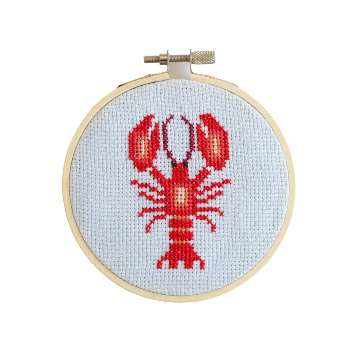 Lobster Beginner Cross Stitch Kit by Cotton Clara