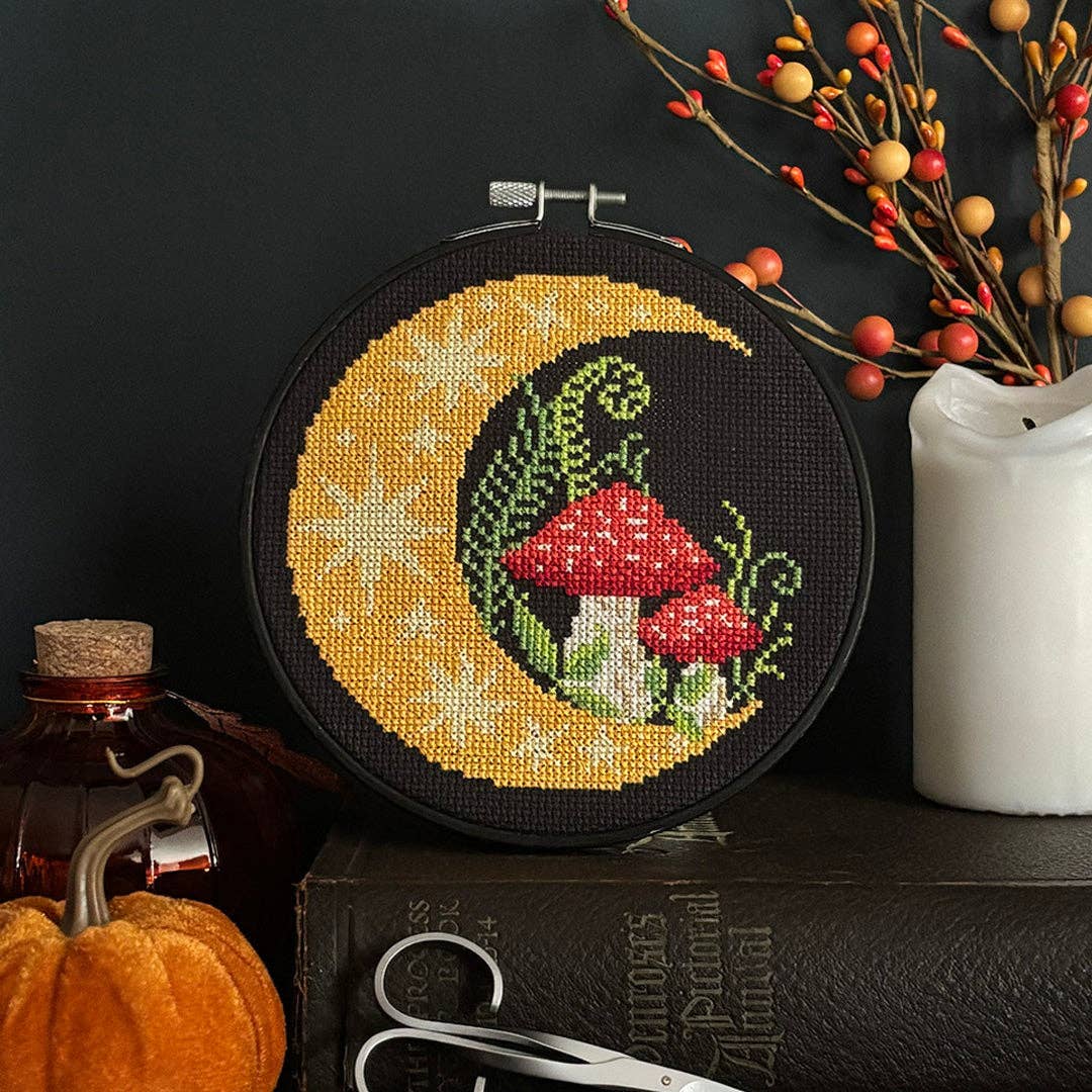 Woodland Moon Cross Stitch Kit by Love Poppet