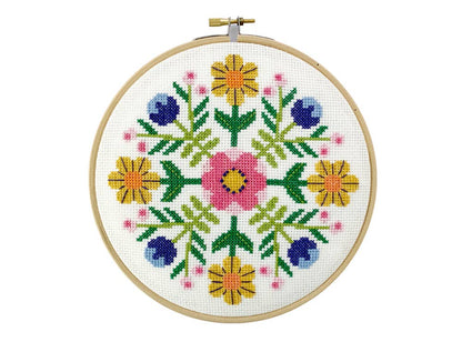 Spring Joy Modern Folk Cross Stitch Kit