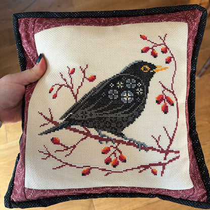 Blackbird at Dawn Cross Stitch Kit by Love Poppet