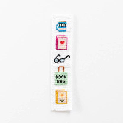 Bookish Counted Cross Stitch Bookmark Kit by Cotton Clara - Beginner friendly