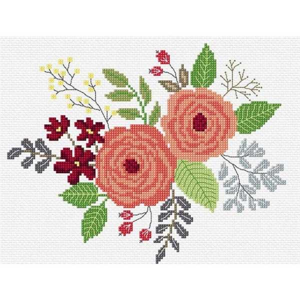 DMC Floral Cross Stitch Kit