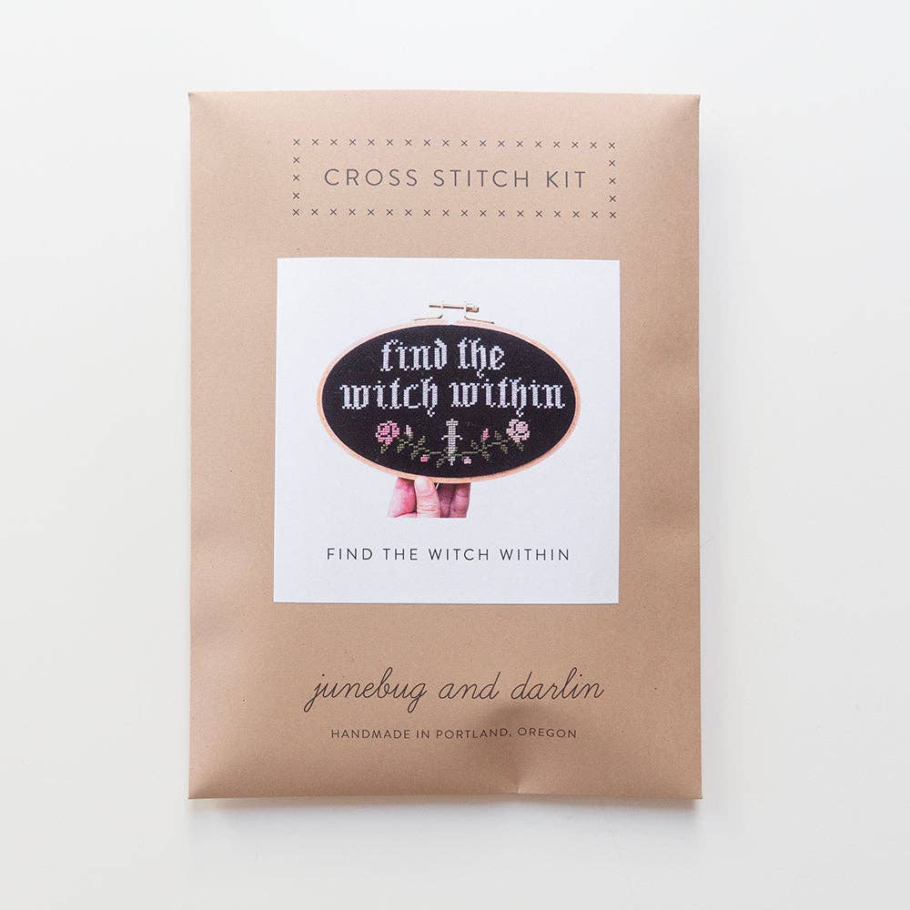 Find the Witch Within Cross Stitch Kit by Junbug & Darlin